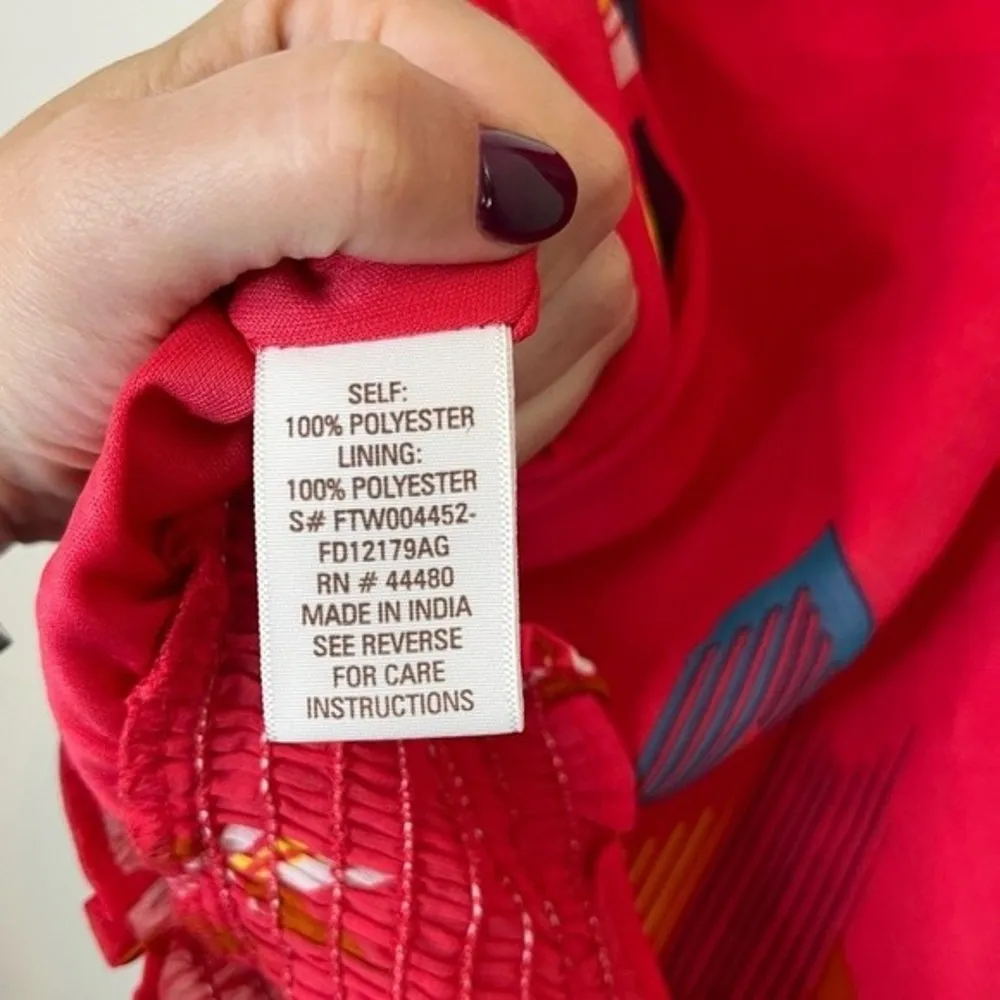 Love Fire Red Sleeveless Cropped Peasant Top Size XS - Image 5