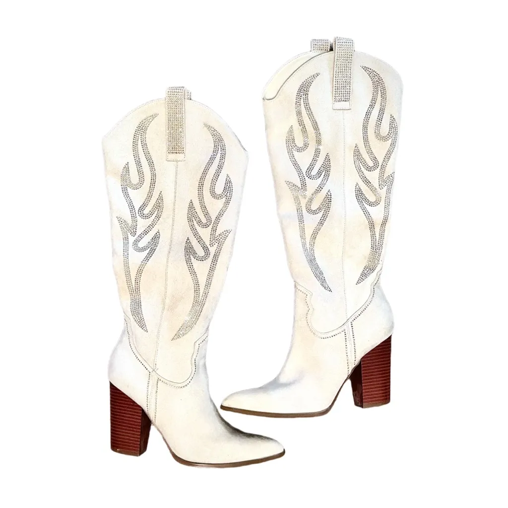 Beige Suede Knee - Image 4