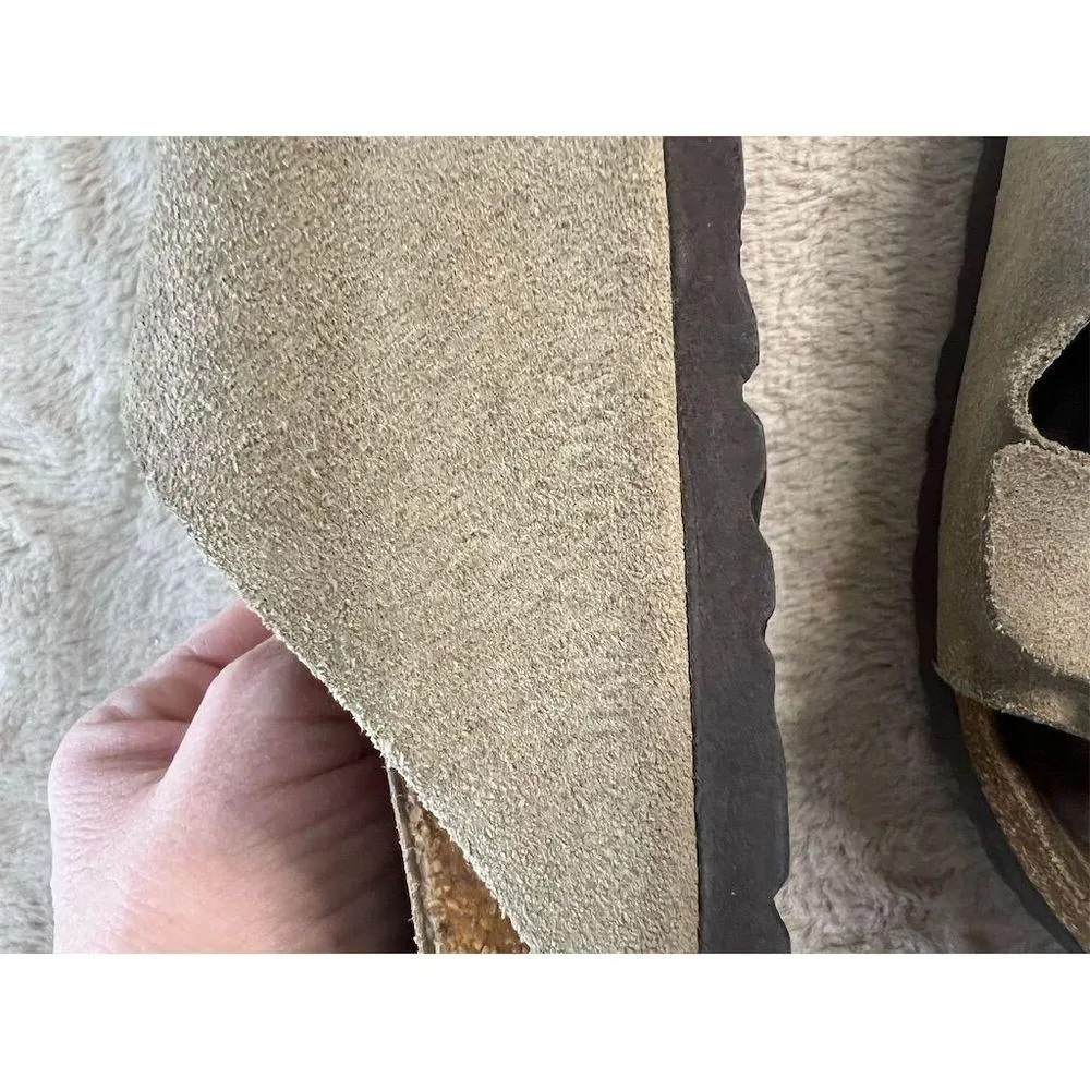 Birkenstock Arizona Women's Sandals Size 7 Brown Suede Slip-On Casual - Image 10