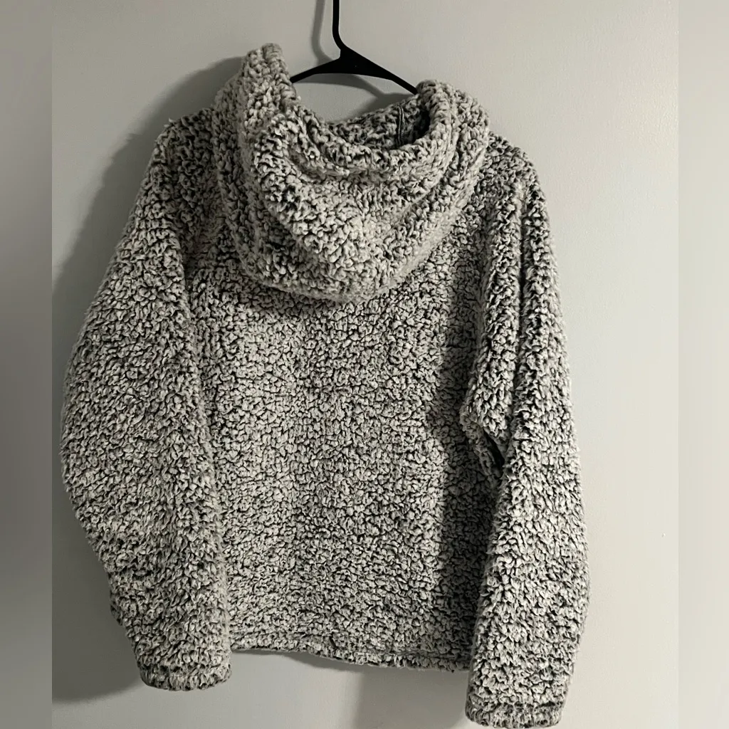 PINK Victoria's Secret Cozy Gray Cowl Neck Sweater - Image 2