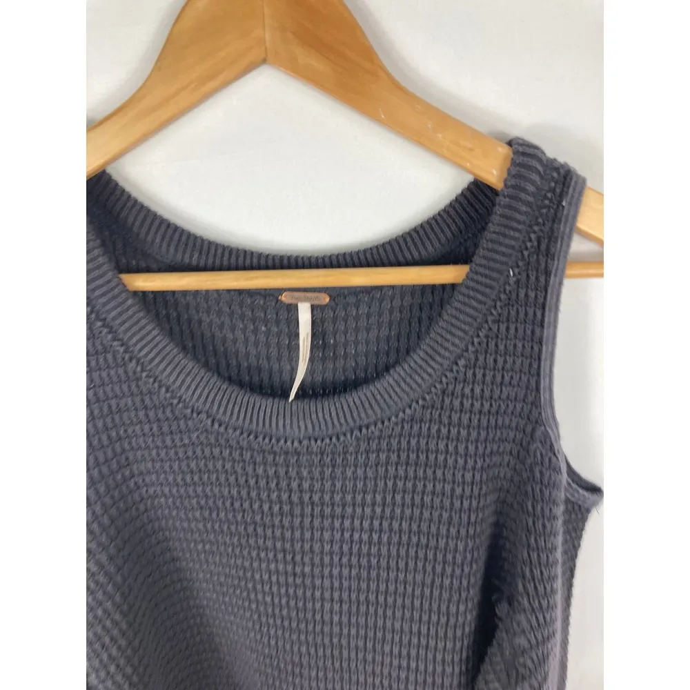 Free People Sunset Black Cold Shoulder Sweater Size Small - Image 4