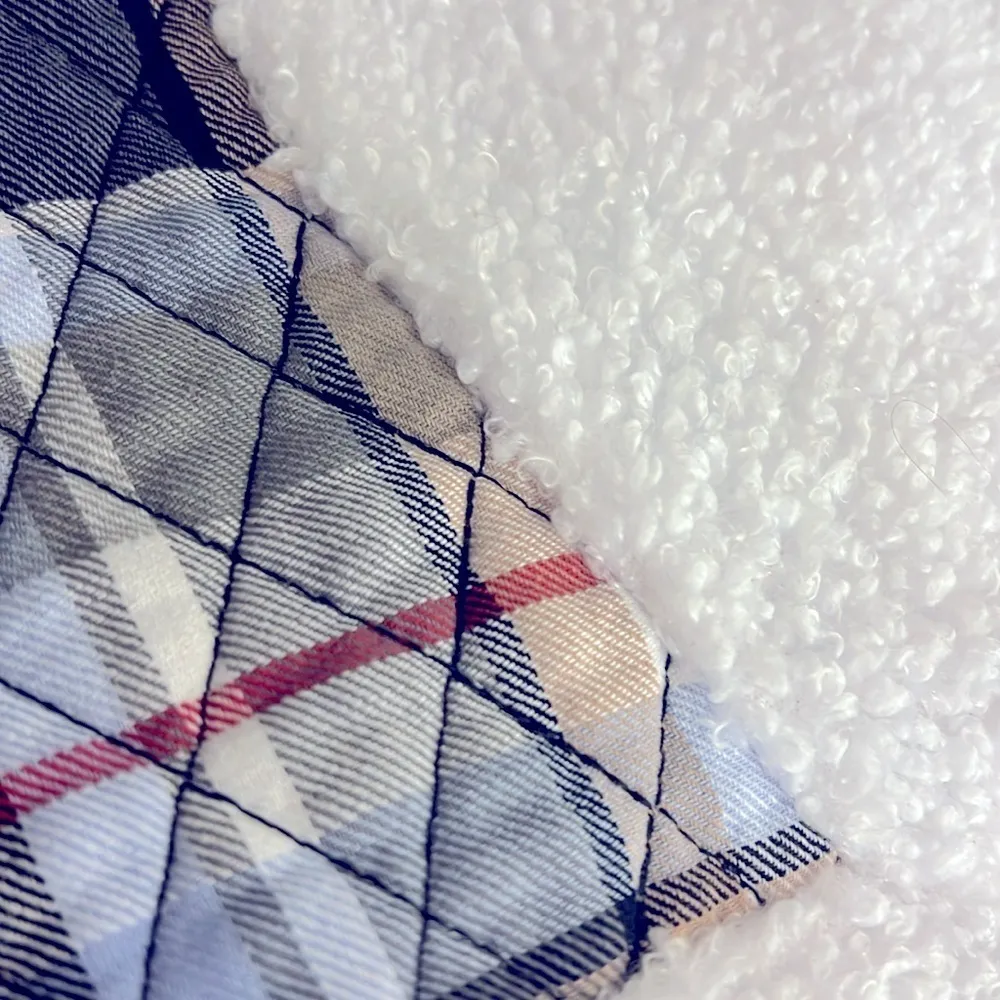 Vera Bradley Teddy Fleece Half-Zip Pullover quilted tartan detail mockneck L - Image 12