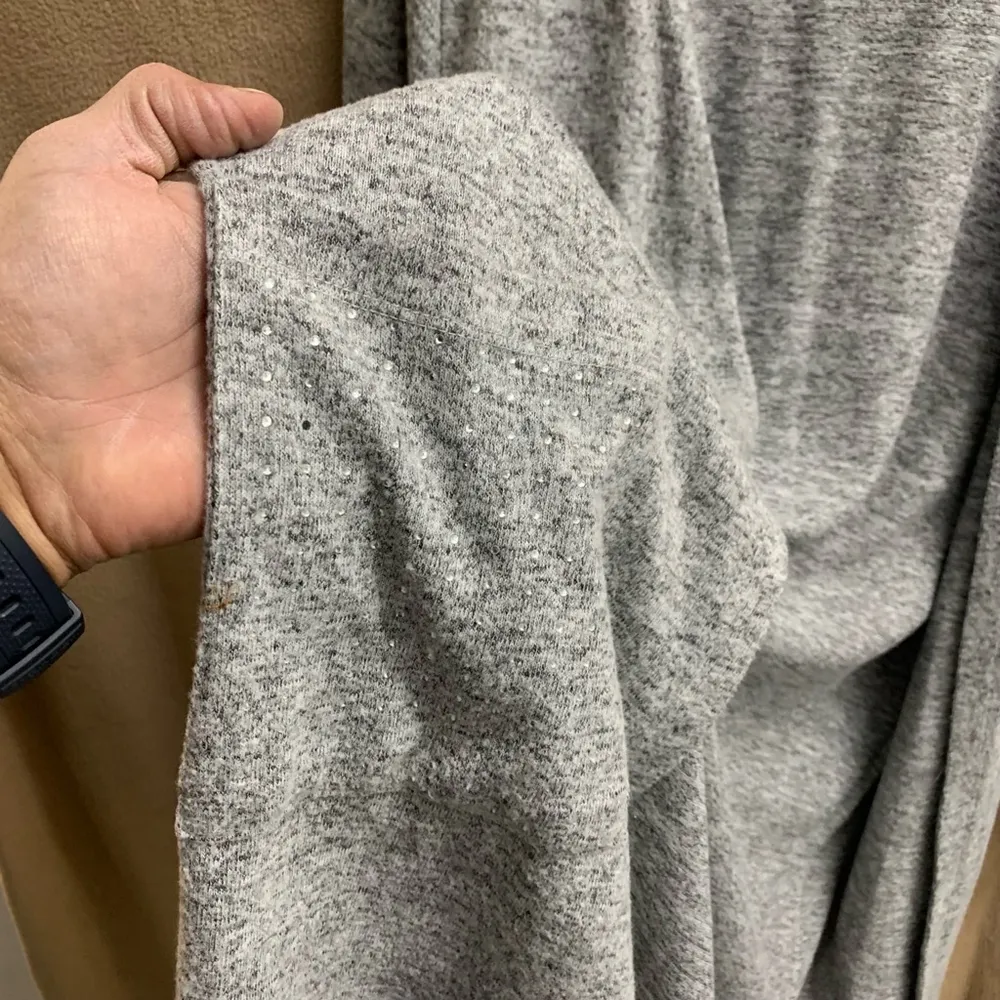 B18-Women's Juicy Couture Cardigan, Grey, Size L Y2K vintage - Image 2