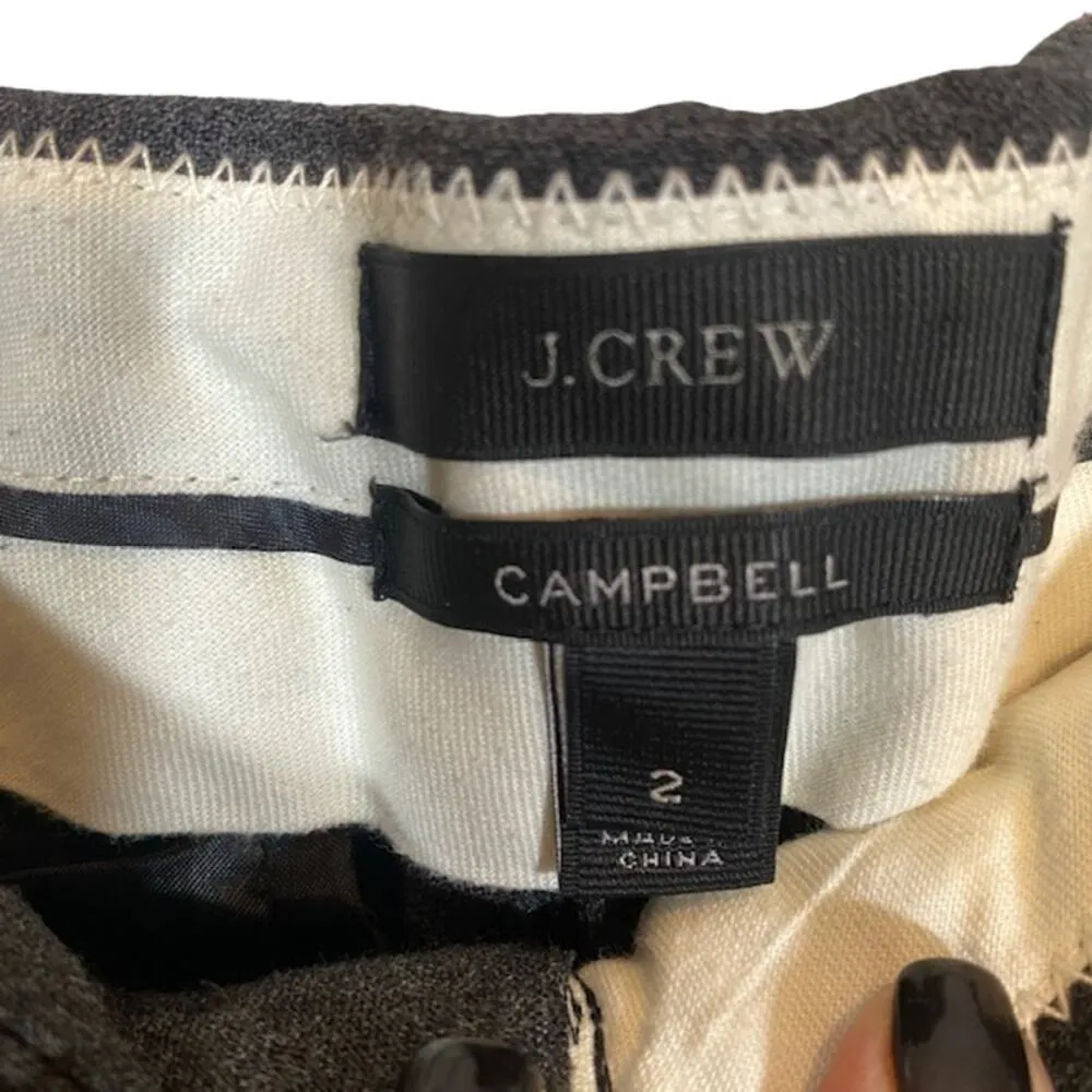 J. Crew Gray Campbell Wool Blend Slacks Office Attire Dress Pants Women Sz 2 - Image 10