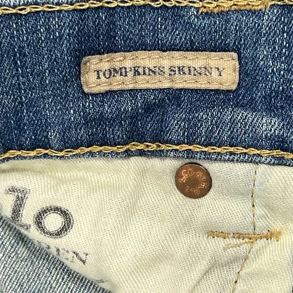 Polo Ralph Lauren Jean Shorts Sz 29 Cutoffs Light Wash Stretch Denim Grunge Jort - Image 7