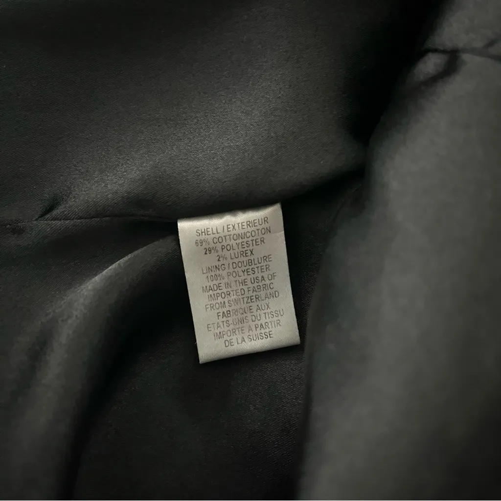 Milly of New York Black Gold Metallic Textured One Shoulder Bow Mini Dre… Size 2 - Image 15