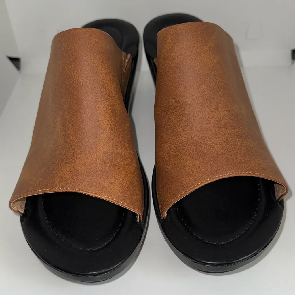 Solely Jane SYDNEY HEELS Cinnamon Top & BLACK BASE Women’s 8 Interchangeable Tan - Image 4