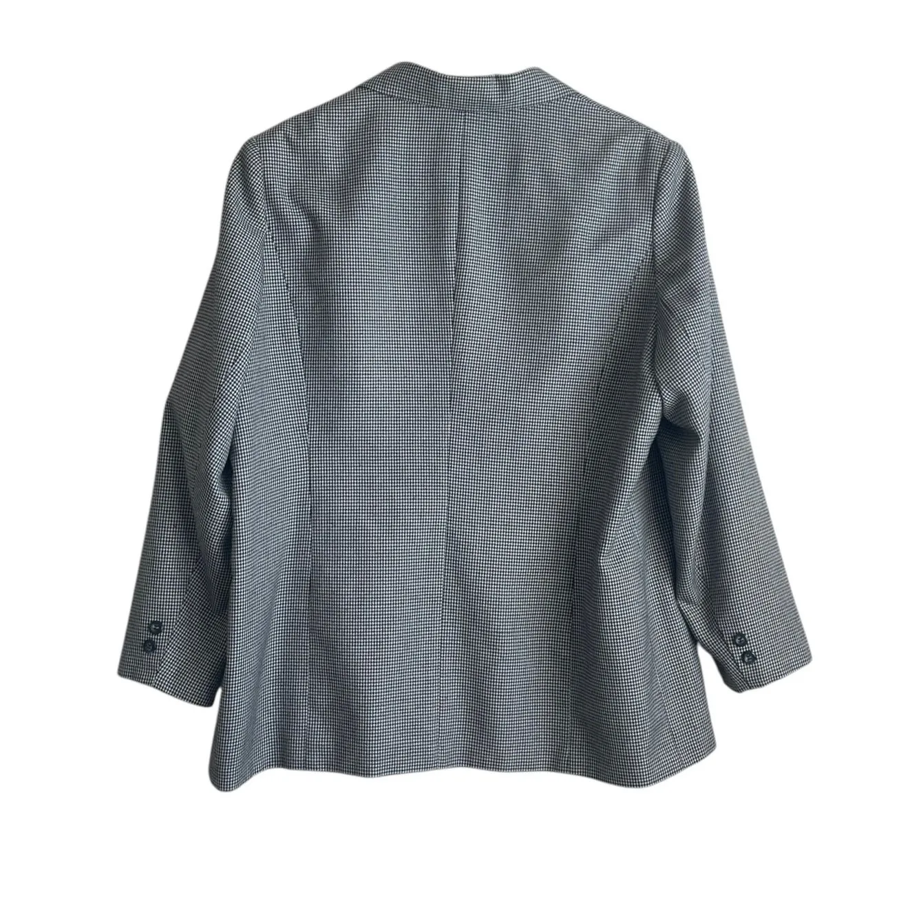 Vintage Maggie Barnes Women Houndstooth Blazer 18W Classic Capsule Jacket Career - Image 3