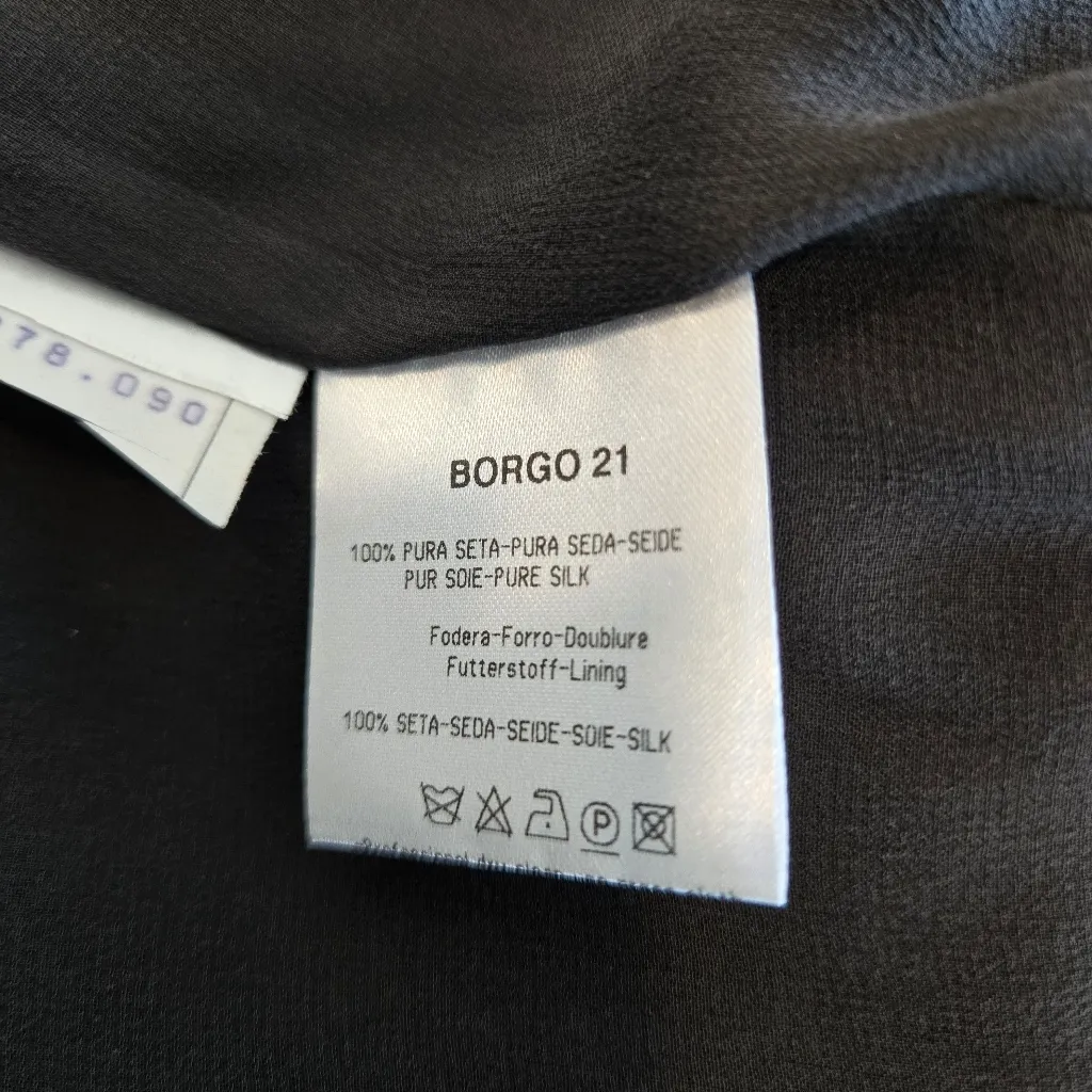 Giorgio Armani Black Front Cross Over Sleeveless Silk Dress Size 44 Italy Large - Image 10