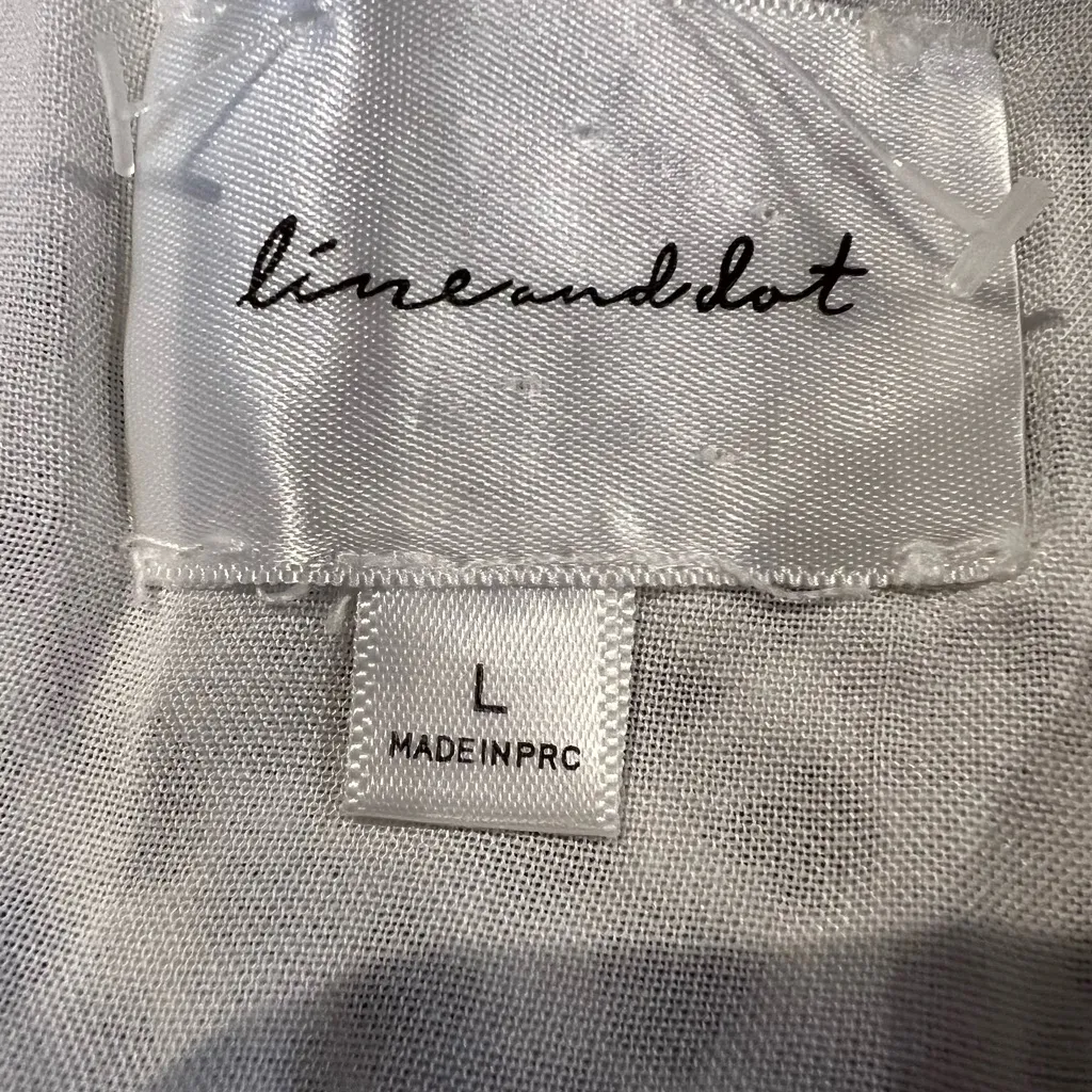 Line And Dot White Large Boho Chic Crochet ‎ Lace Dress Midi Summer Sundress - Image 7