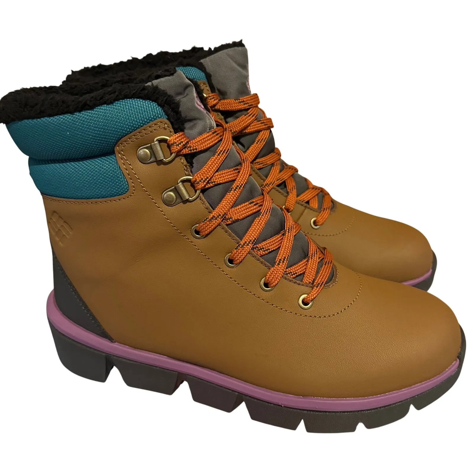New Columbia Women's Keetley II Boots 7 Light Brown Dark Lavender - Image 3