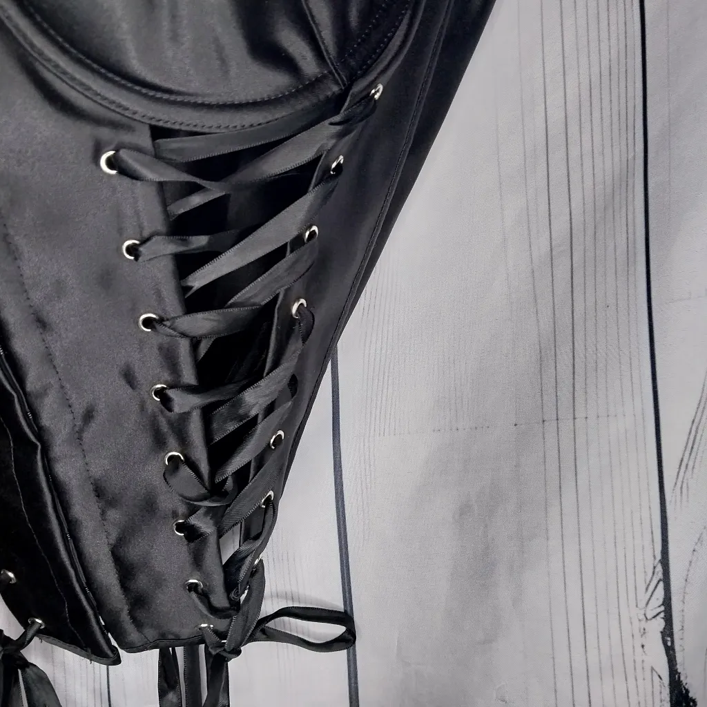 Shirley Of Hollywood Black Satin Lace - Image 2