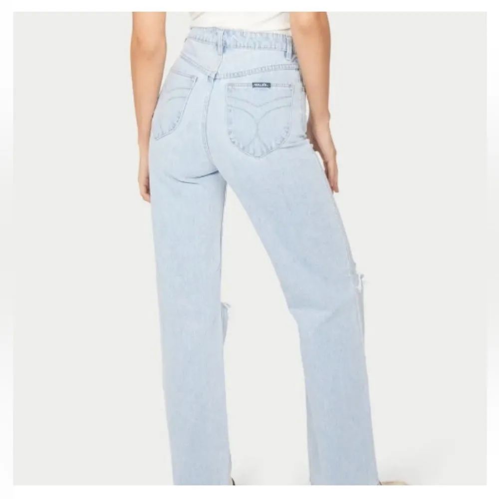 Rolla’s Heidi Jean Holiday Blue Organic High Rise Straight Leg - Image 3