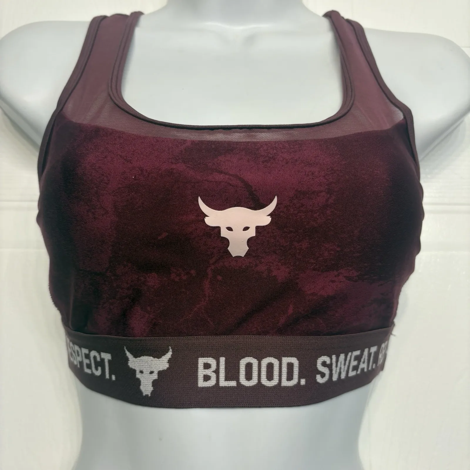 Under‎ Armour Womens Blood Sweat Respect Project Rock Sports Bra Size Small - Image 3