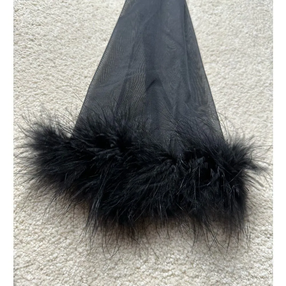 Cider: Square Neck Feather Hem Skater Dress - Image 4