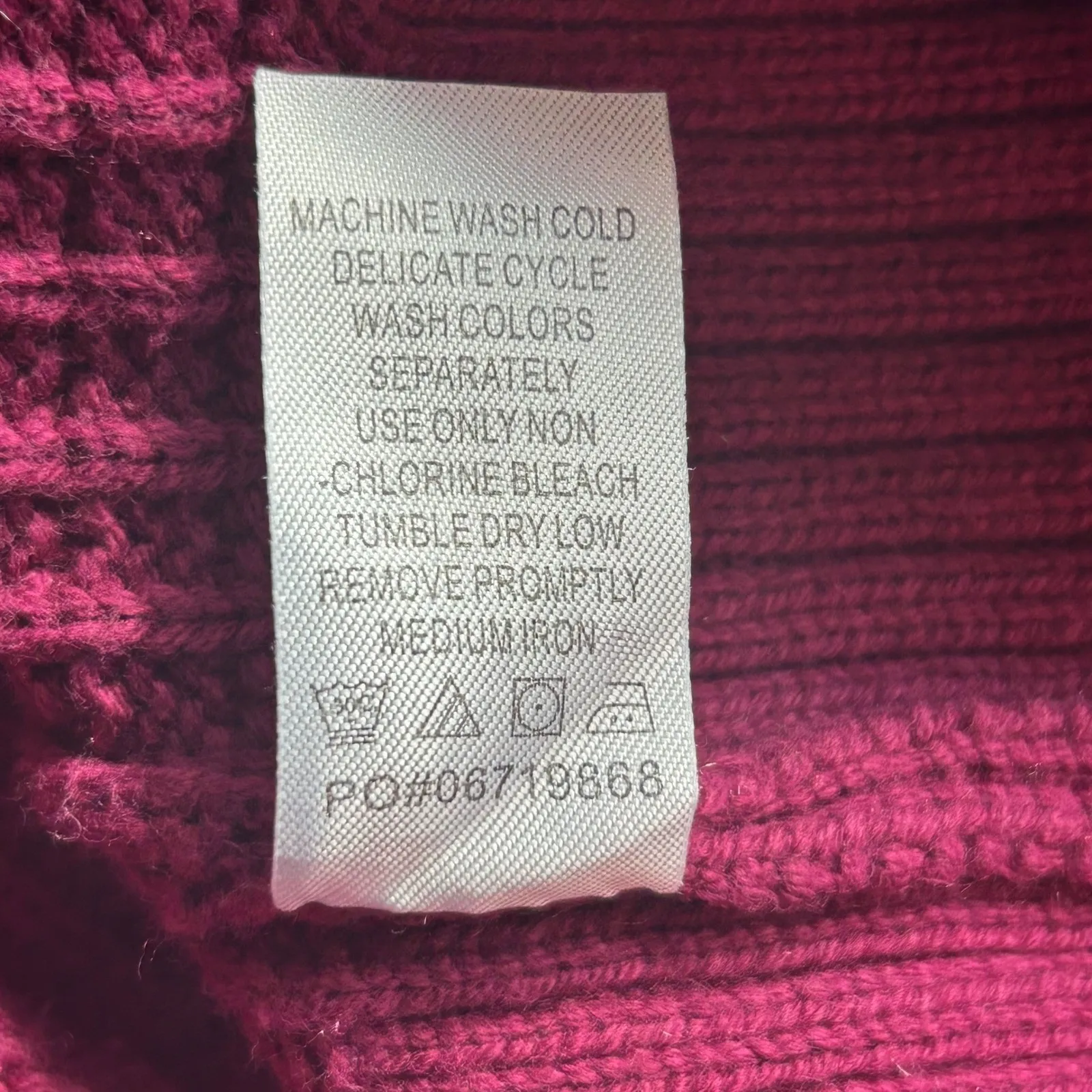 Woman Within Womans Sweater Size 3X Magenta Chunky Warm Comfy Cozy Fall Oversize - Image 8