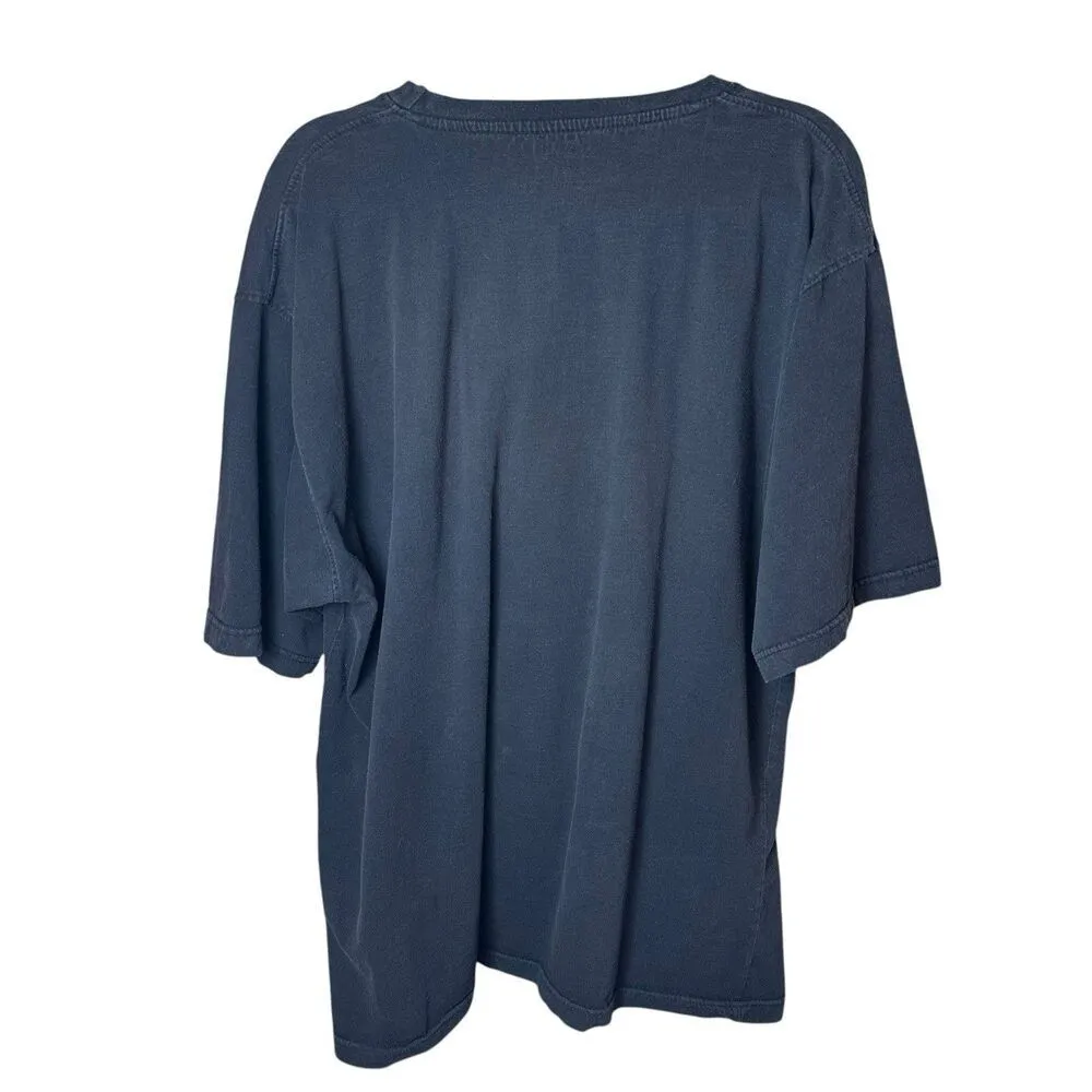 Y2K Avirex Black Skull Rose Rhinestone T - Image 2