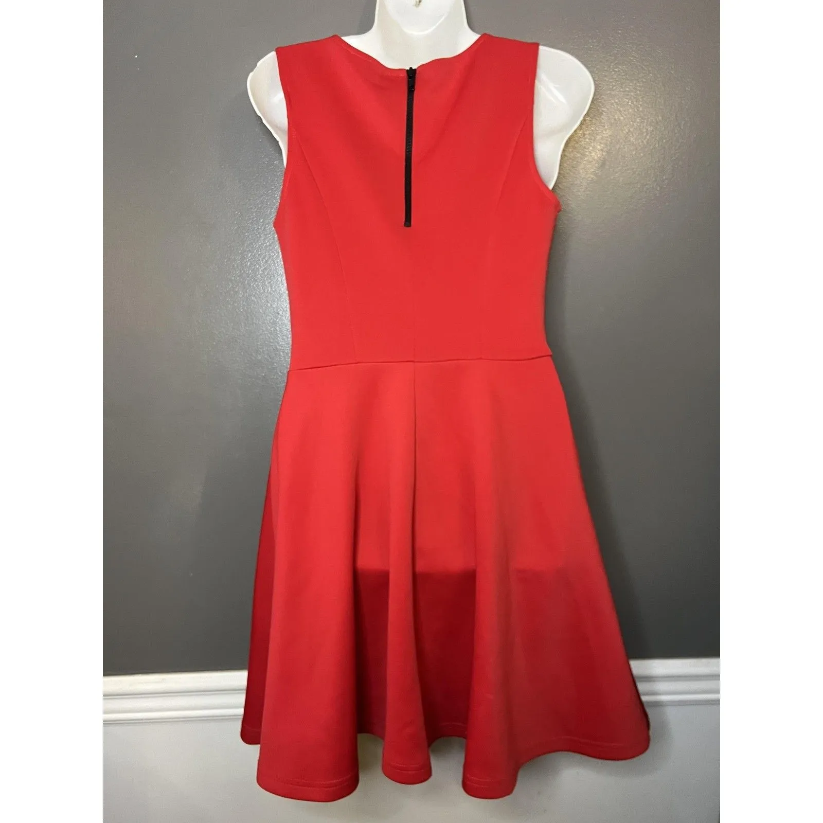 Atmosphere Dress Womens 10 Red Pink Sleeveless Fit & Flare Skater Party - Image 6