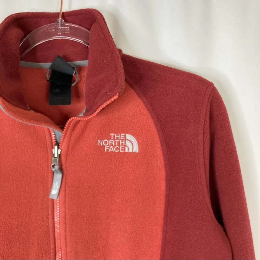 The North Face | Brick Red Full Zip Fleece Jacket S - Image 2