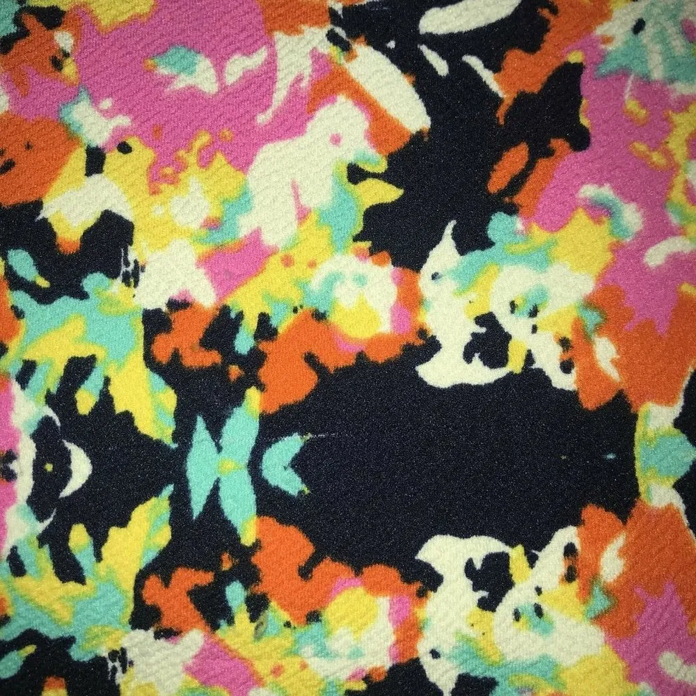 Lularoe Womens Cassie Skirt Size Small Pencil Black Orange Pink Yellow Unicorn - Image 3