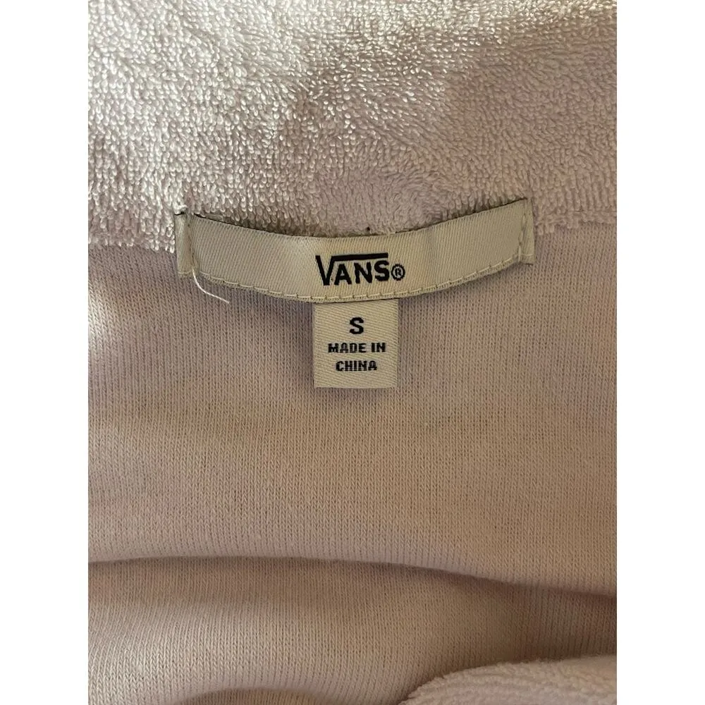 NWT Vans White Terry Polo Dress w/ Lavender Embroidery on Chest, Size Small - Image 7