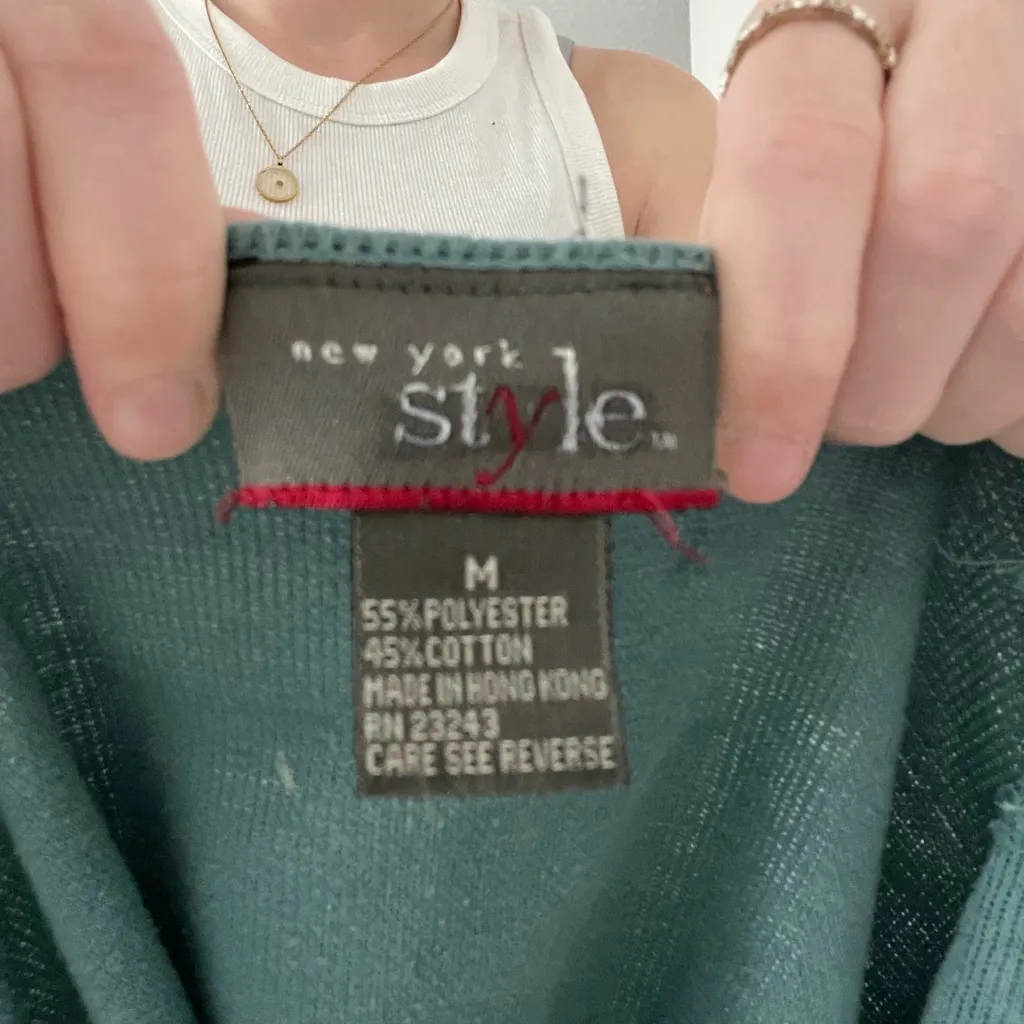 Vintage Style & Co Button Down Cardigan Green Size M - Image 6