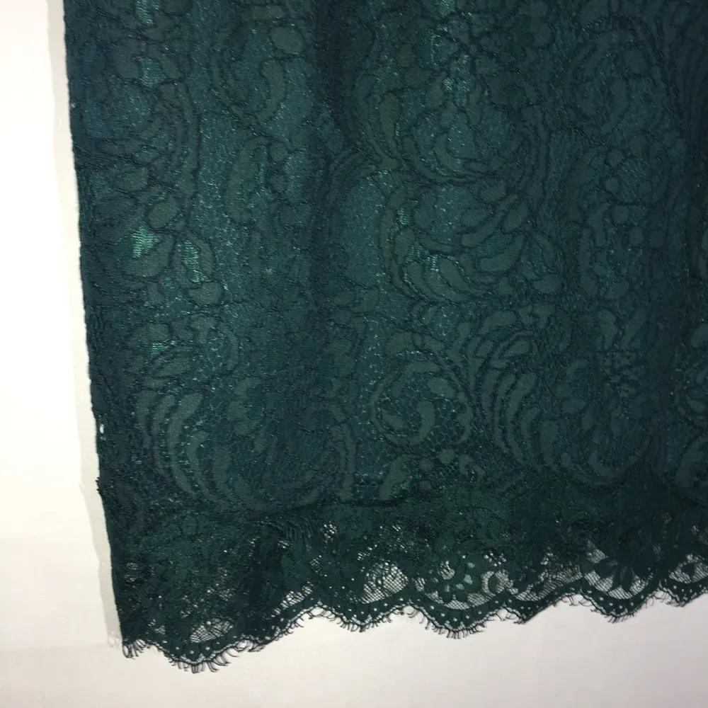 Impressions Lace Dress Emerald Green Size Medium - Image 4