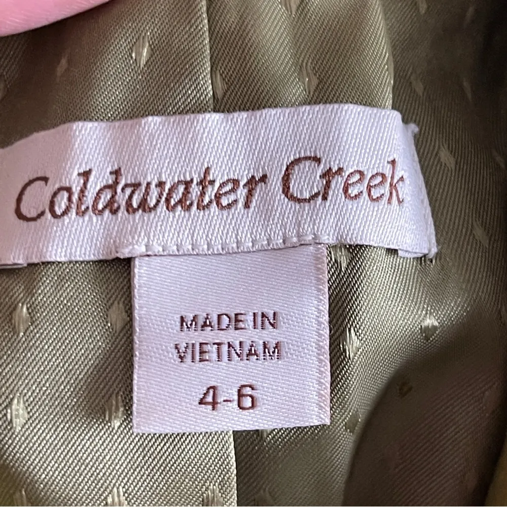 COLDWATER CREEK | Chartreuse Short Wool Coat Sz 4-6 - Image 4