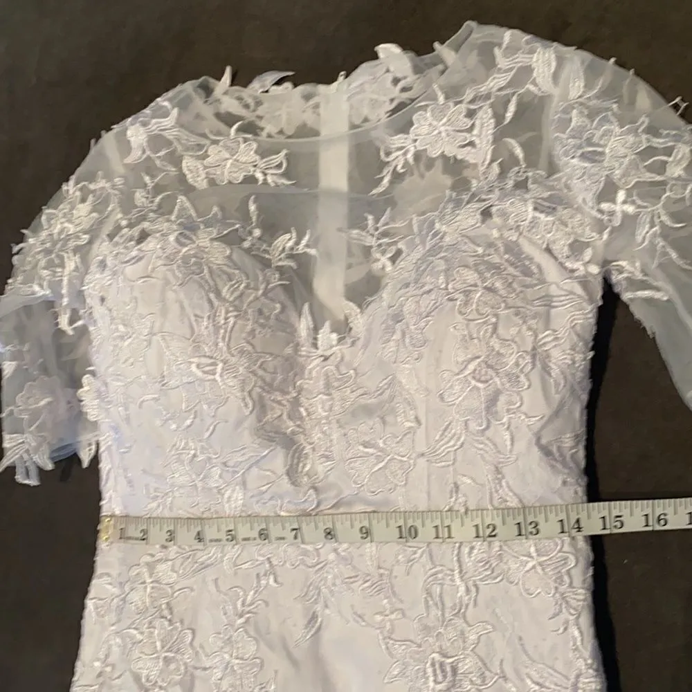 Women’s White Wedding Dress Size S - Image 11