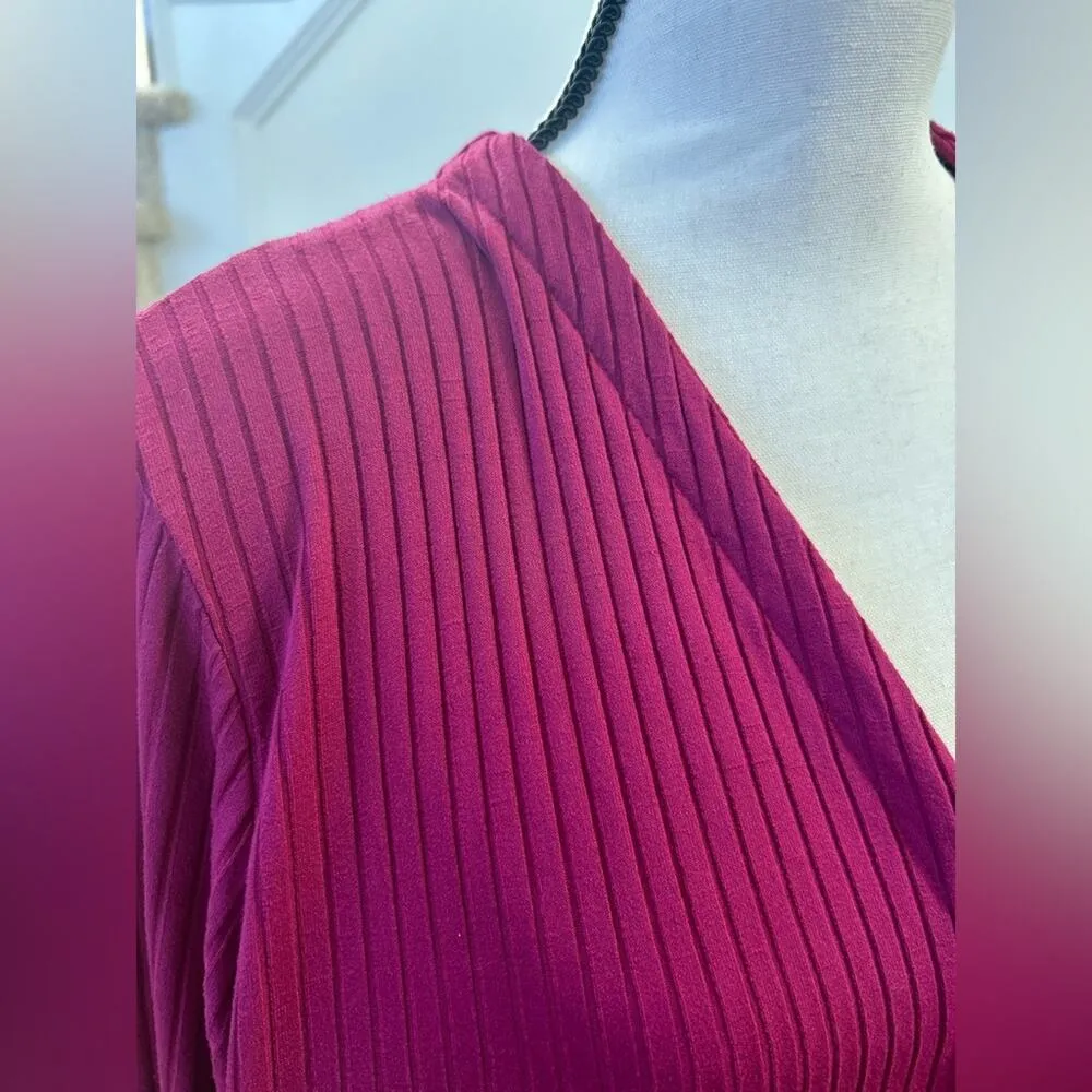 J. Jill Wearever Ribbed Cranberry Duster Cardigan - Image 2