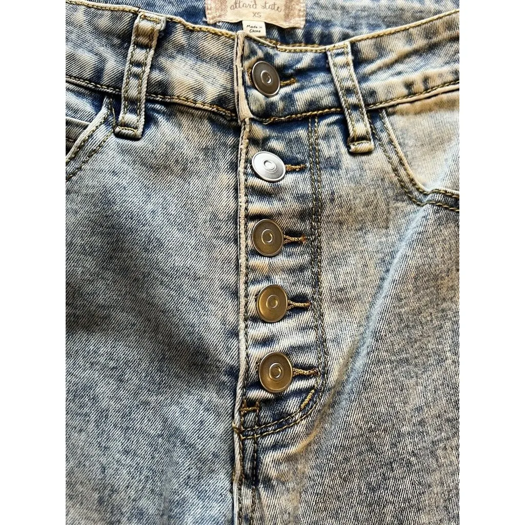 Anthropology‎ Altard State Jeans Womens Size XS Denim Mid Rise Flare Hippie - Image 5