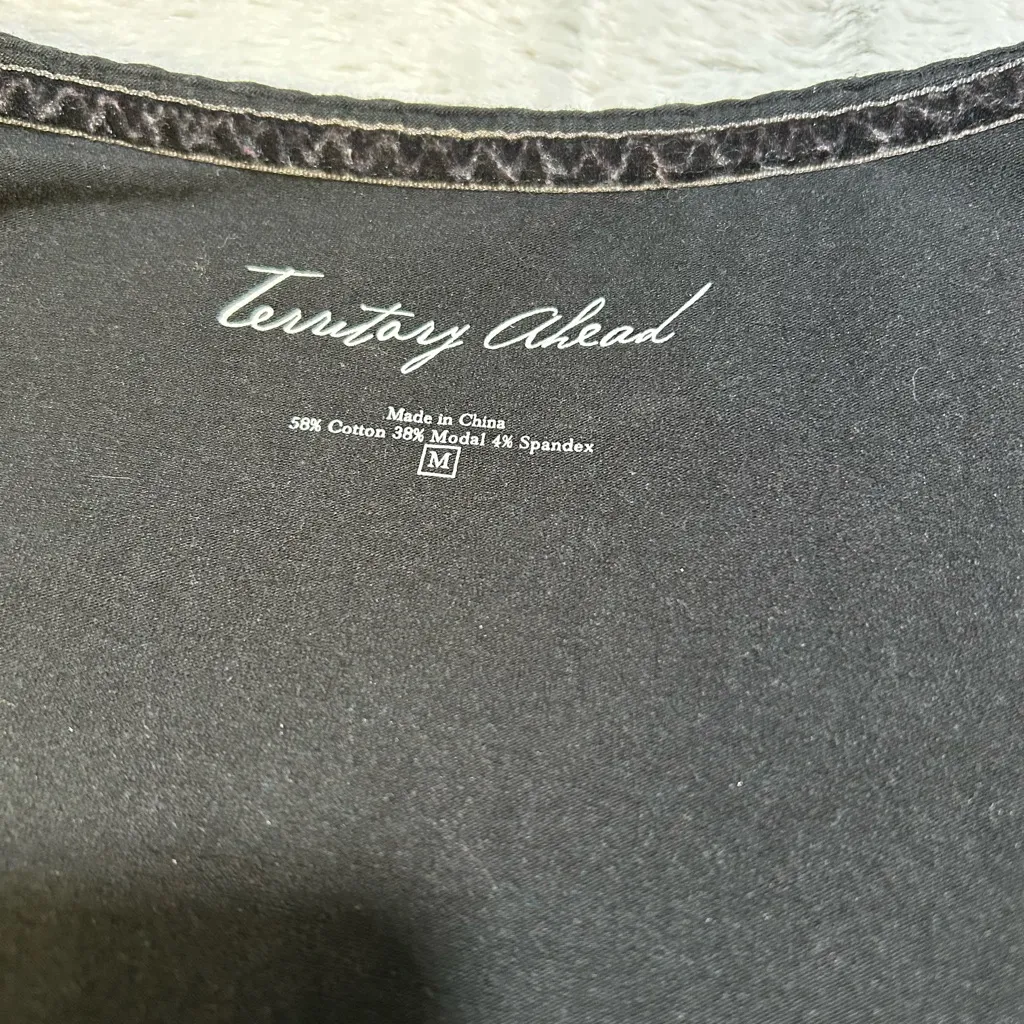 The Territory Ahead Black Braided Neckline Blouse - Image 6