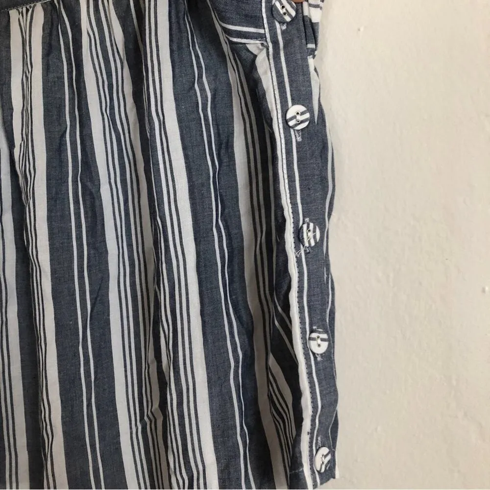 Target Universal Thread Goods Co Striped Boho Buttoned Sides Crop Tank Top Shirt - Image 3