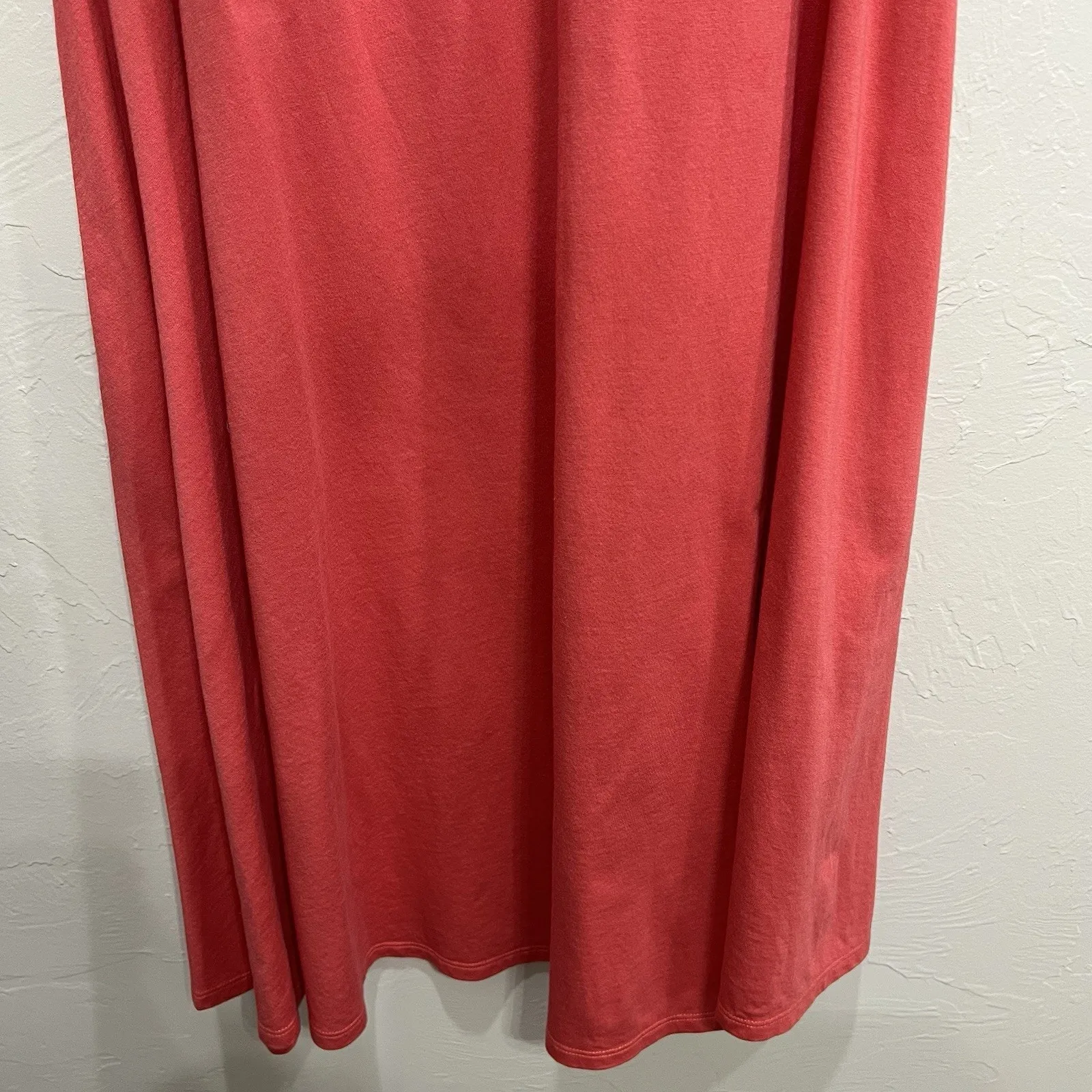 Soft Surroundings Size L Short Santiago Tank Dress Jersey Resort Coral Stretch - Image 6