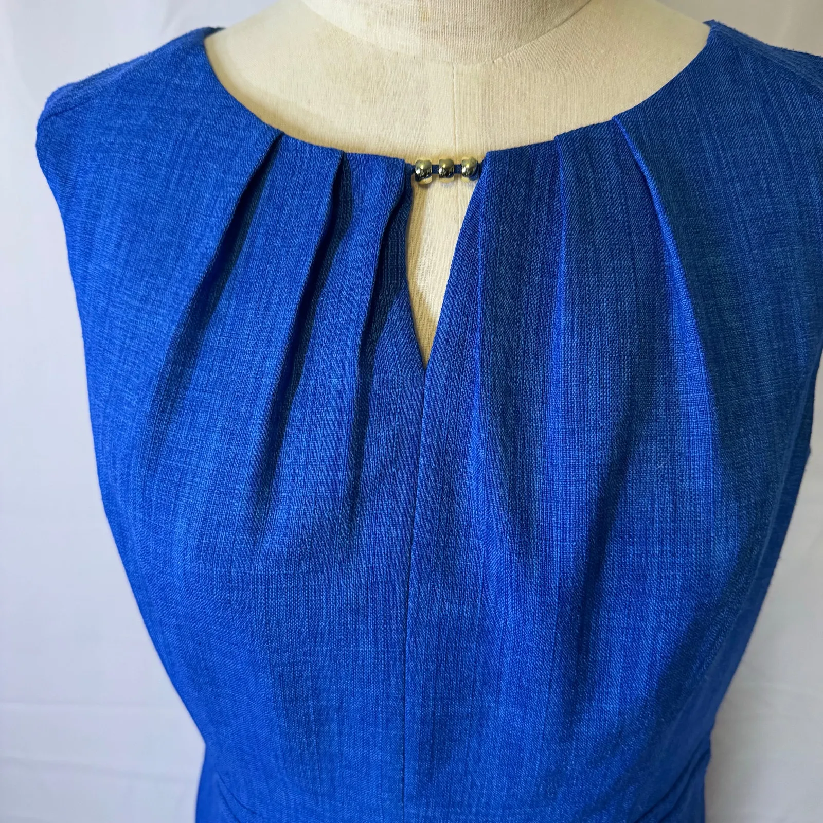 Eileen Tracy Kenya Embellished Woven Sheath Dress Women’s Size 8 - Image 5