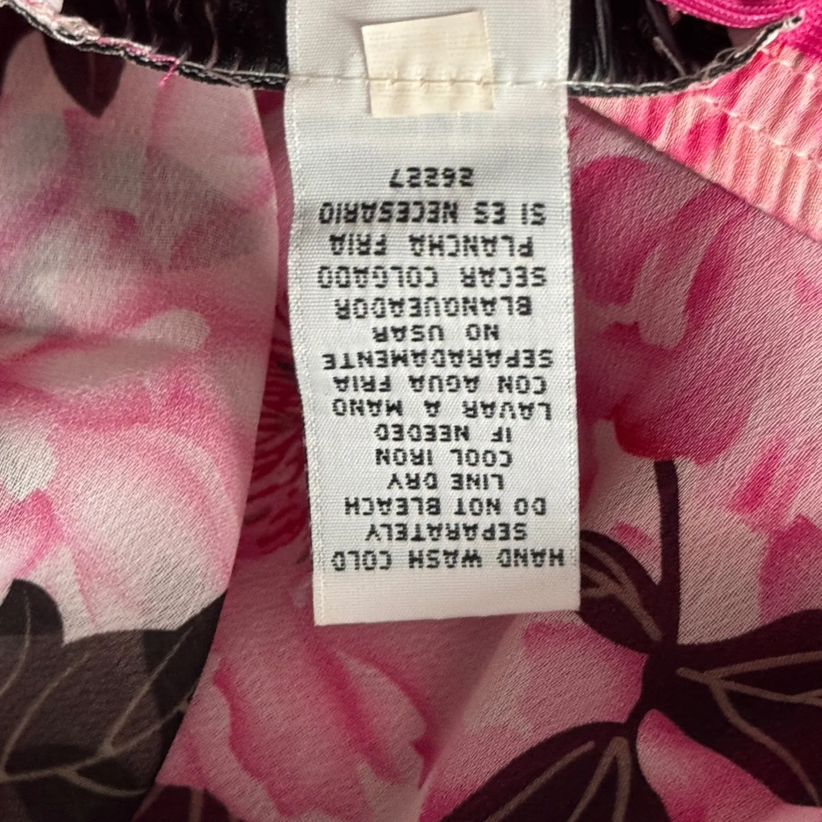 Sag Harbor Skirt Womens 12P Pink Floral Midi A-Line Chiffon Lined Vintage‎ Y2K - Image 8