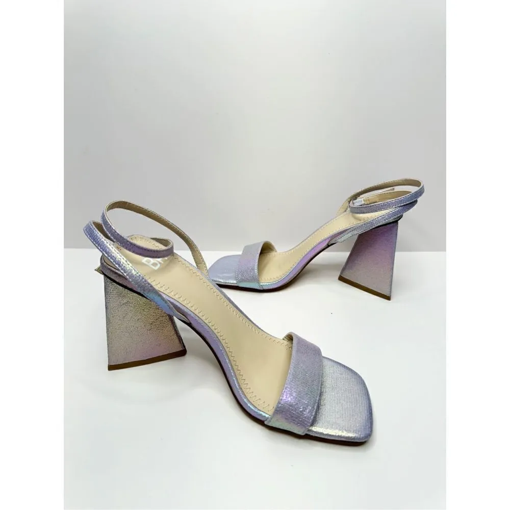 BP Sandals Womens Size 5 Lilac Parker Ankle Strap Chunky Triangular Heels - Image 4