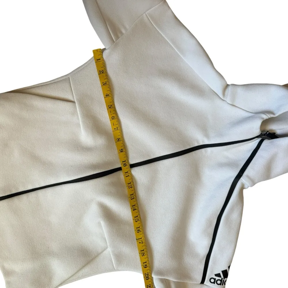Adidas Women’s ZNE Jacket With Thumb Holes In White Color. - Image 10