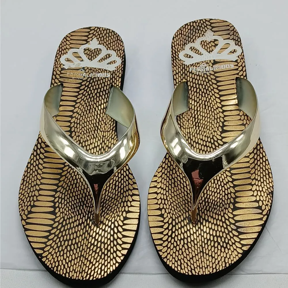 Fergalicious Majesty Womens Flip Flops Size 7M Thong Sandals Slip On Casual Shoe - Image 4