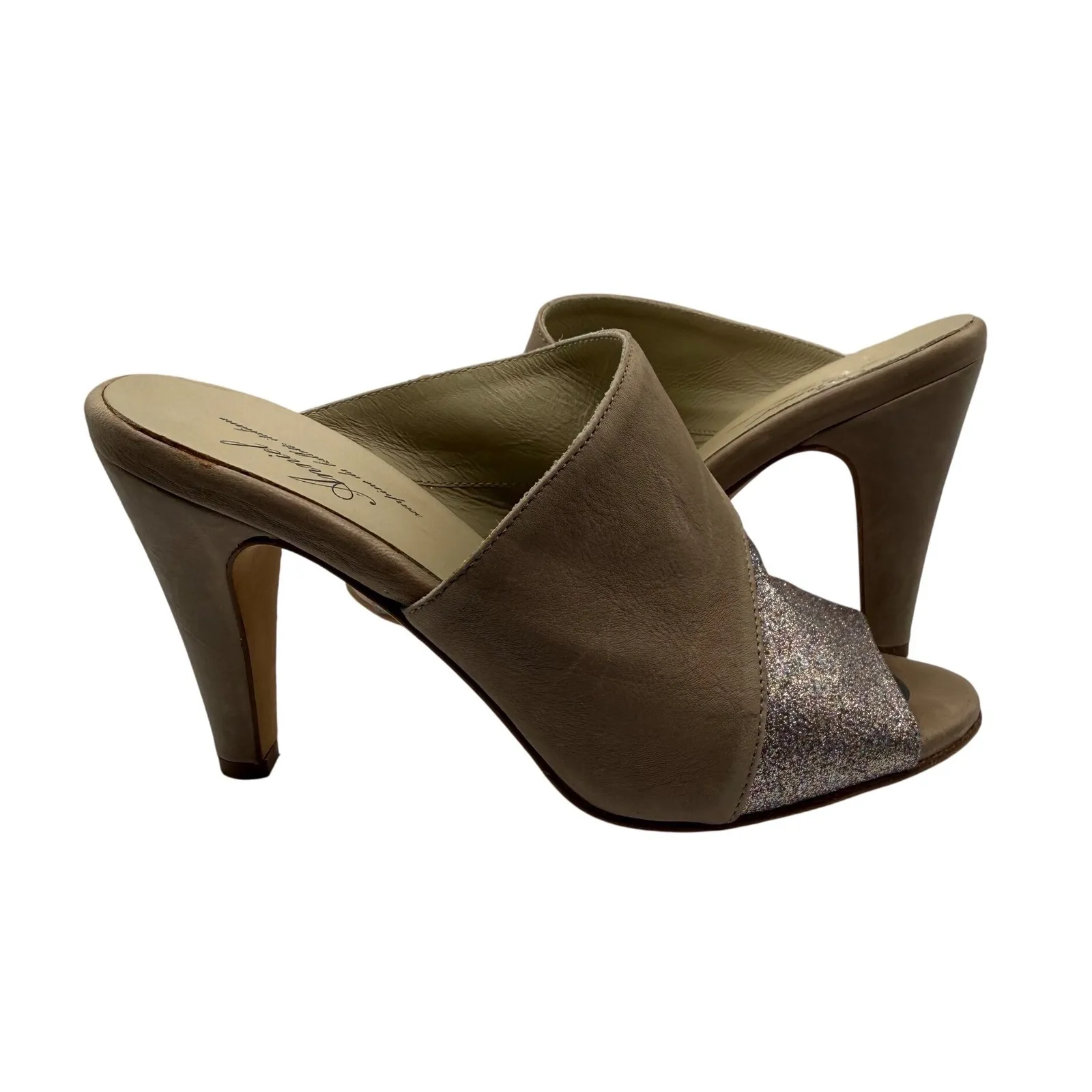 Anniel Women 5.5 Sparkly Glitter Heels Pump Shoes Party Special Occasion Gold - Image 6