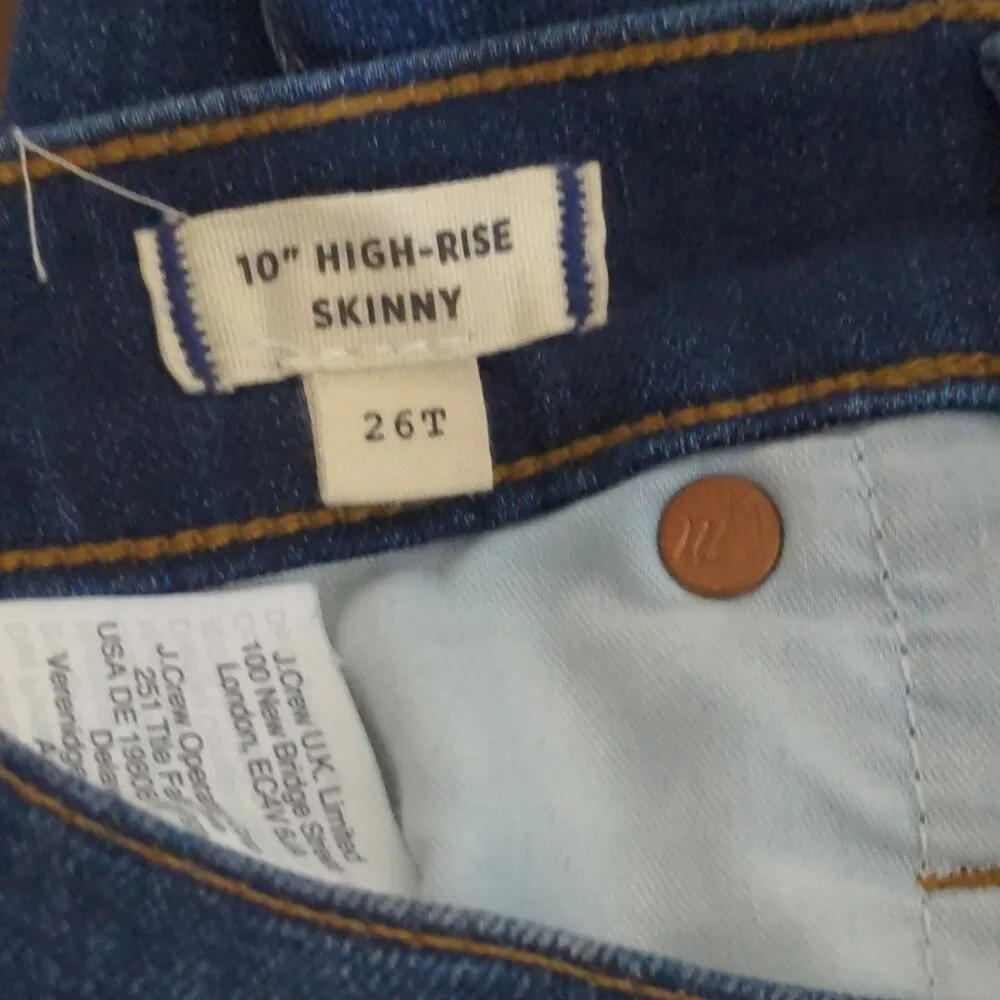 Madewell Tall 10" High Rise Skinny Jeans in Blue – Size 26T (Tall) - Image 9