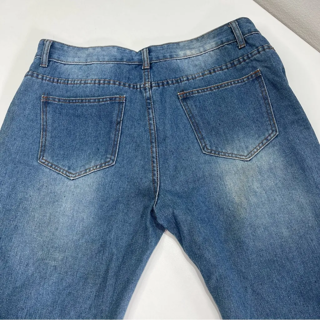 Green Bay Packers Women’s Jeans M Distress Patchwork Football Team Fan Game Wear Blue Size undefined - Image 10