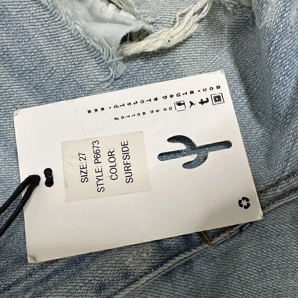 NWT Pistola Mid Rise Distressed Denim Jeans Slim Fit Women's Surf Side Size 27 - Image 5