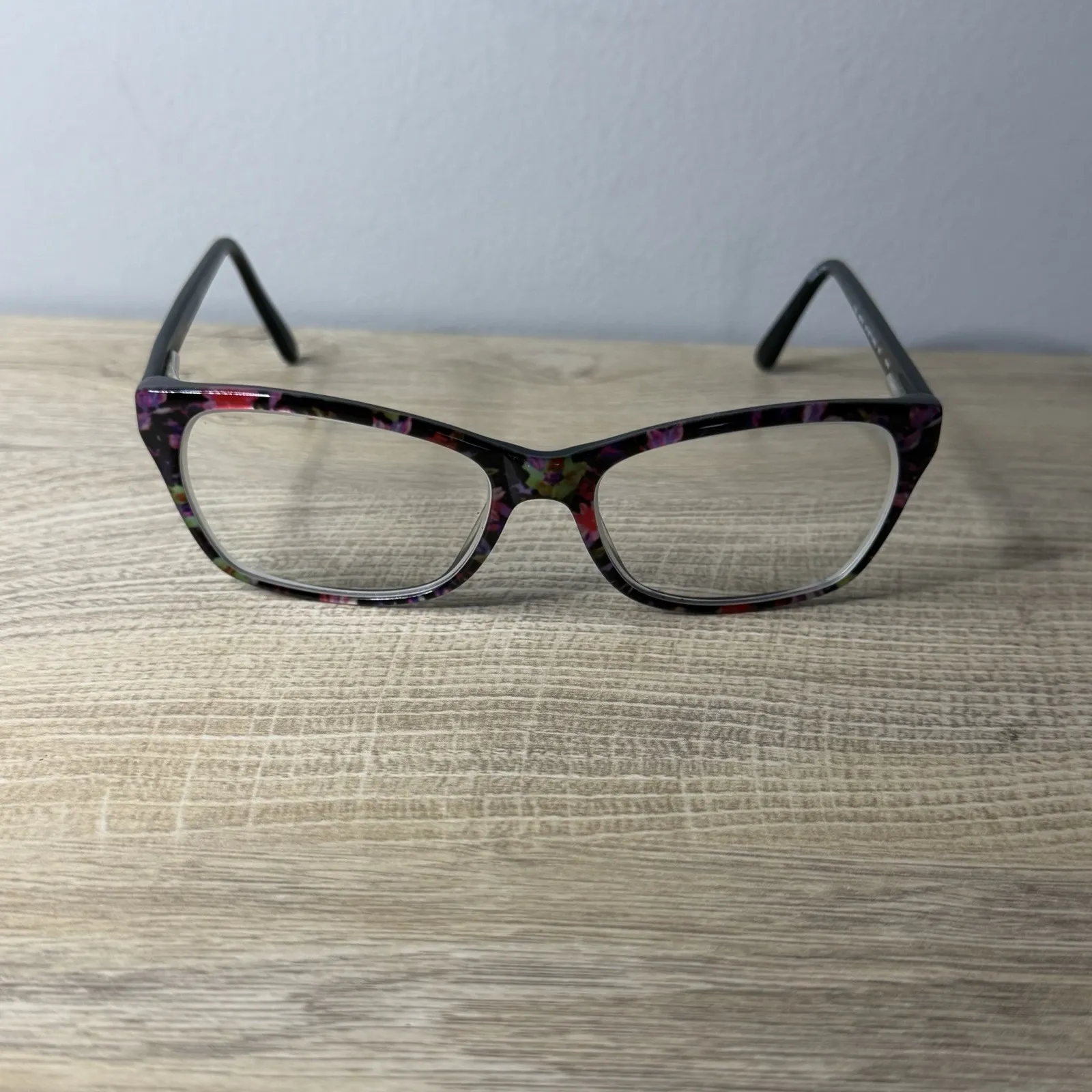 Bebe Rosy Eyeglasses Floral Frame BB5118 Jet Retro Mod Colorful Womens with Case - Image 3