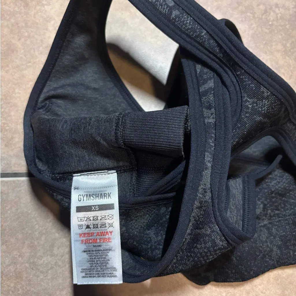 Gymshark Adapt Animal Seamless Sports Bra in black - Image 4