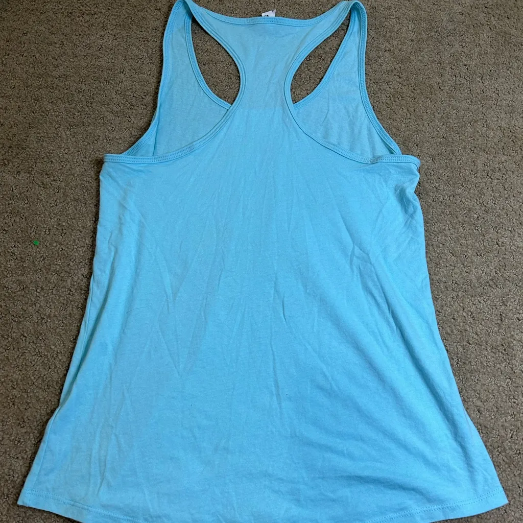 Ideal T By Next Level Womens XL Dory Just Keep Running 5K 10K Racerback Tank Top Blue - Image 3