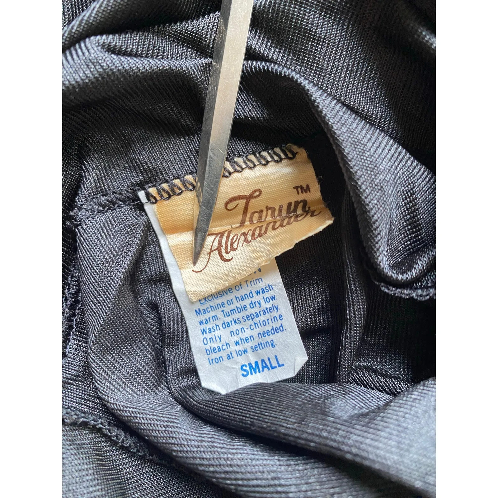 Size XS//Vintage 60s Black Sleepwear Pajama Jumpsuit - Image 2