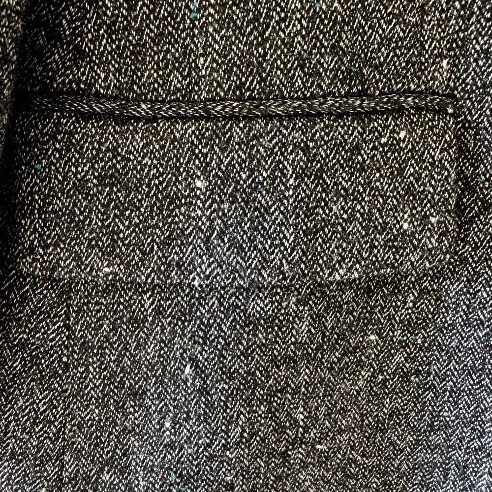 Gianni Vintage Wool Blend Made in the USA Heather Gray Button Down SZ 12 - Image 7