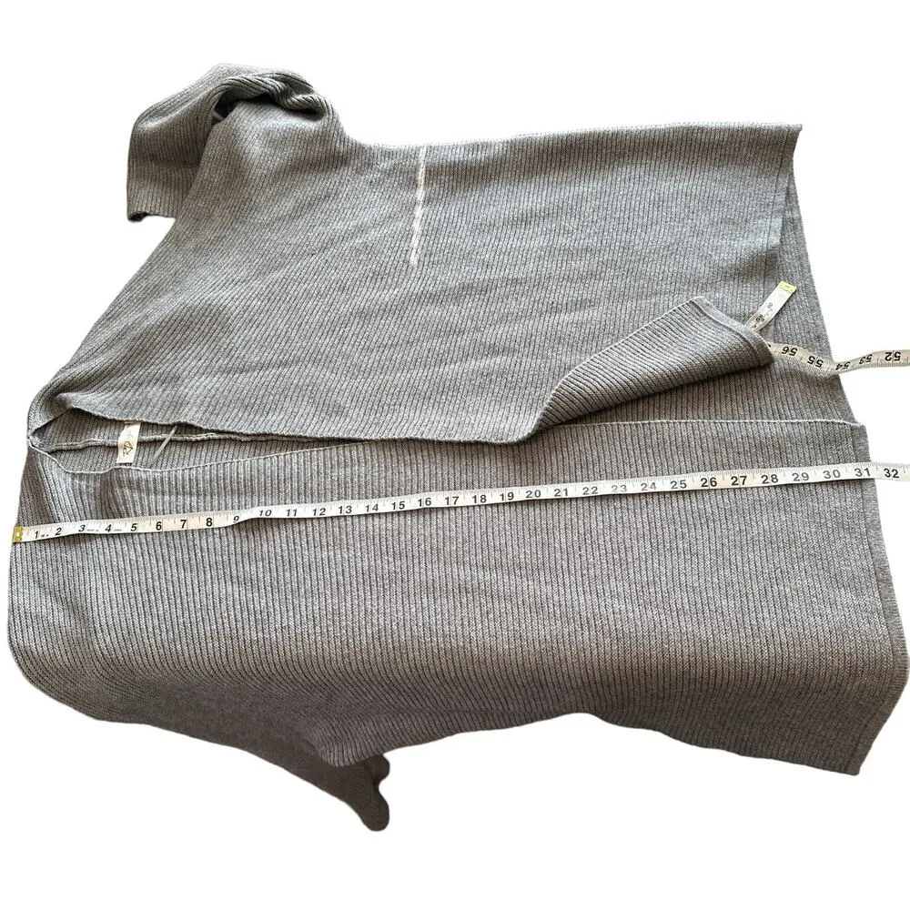 RD Style Oversized Drape Front Ribbed Soft Knit Cardigan Sweater Grey Gray XL - Image 13