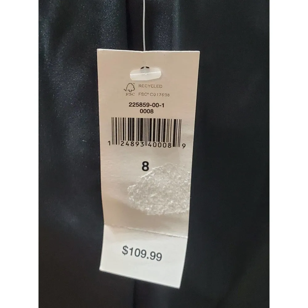 Banana Republic Women Gray Striped Cotton Long Sleeve Single Breasted Blazer 8 - Image 7